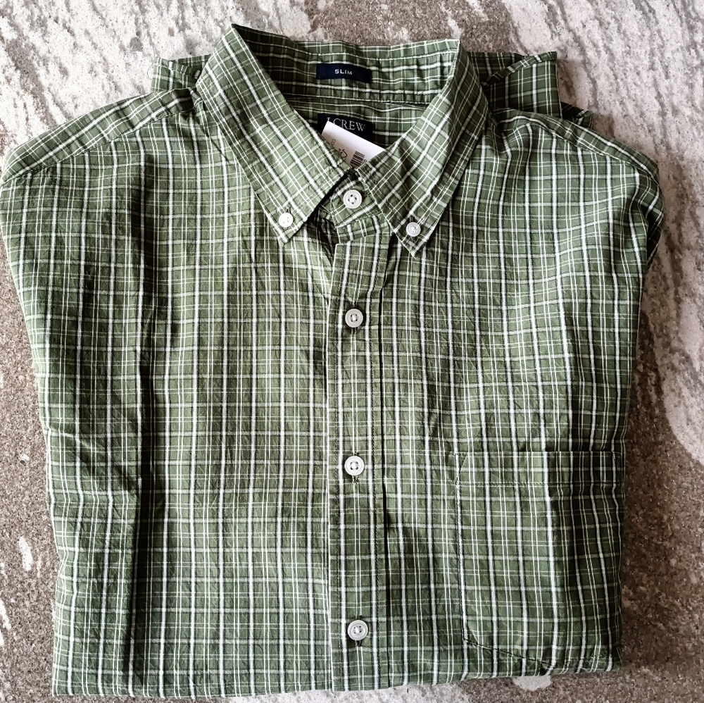 J. Crew Men's Long-Sleeve Flex Casual Shirt ๐ Size Large - Picture 3 of 3